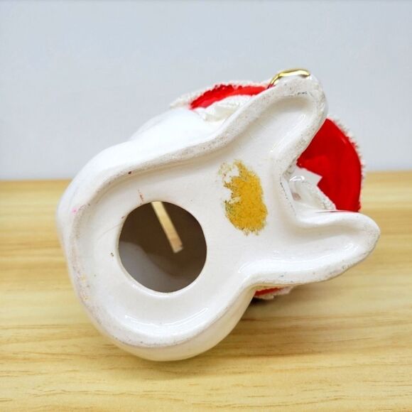 1950's Spaghetti Trim Blue Eyes Santa Claus with Bag of Toys Bank - Picture 5 of 12